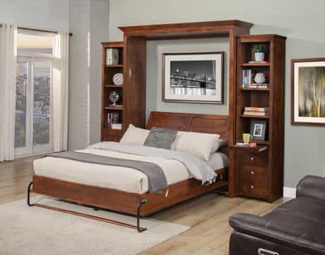 Florence Wall Bed with Side Piers Open - Wallbeds n More Phoenix