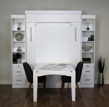 Euro Deluxe White Table Bed with Chairs - Wallbeds n More Phoenix