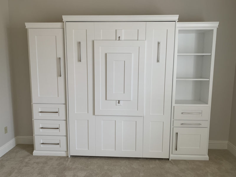 York Murphy Wall Bed with Side Piers in white - Wallbeds n More Phoenix